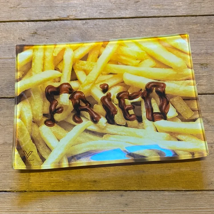 V-Syndicate Glass Rolling Tray Fried S 16x12cm (Udgået)