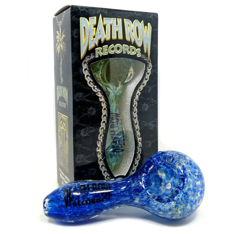 Death Row Records - US Frit Spoon Hand Pipe Blue 95 mm