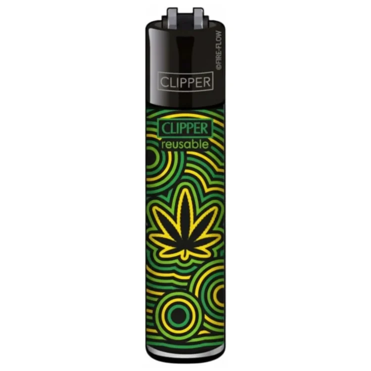 Clipper Lighter - Green Leafs
