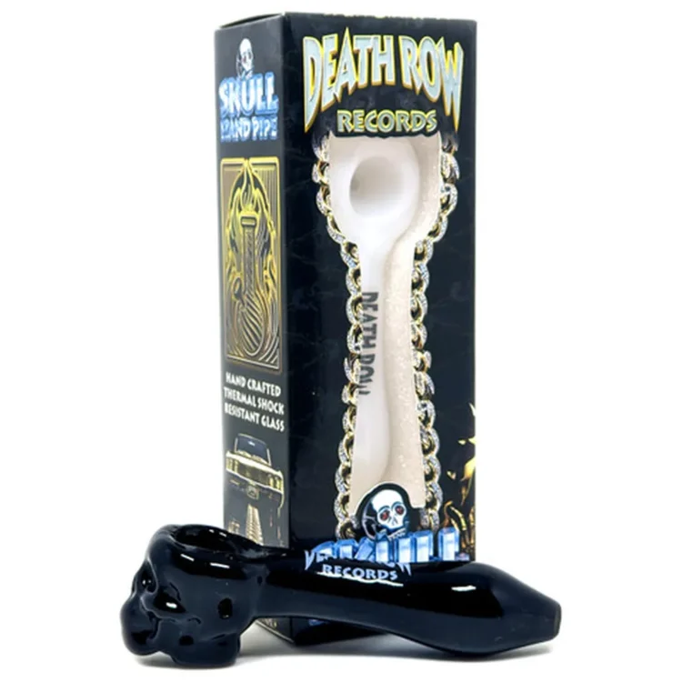 Death Row Records - Skull Hand Pipe Black 102 mm