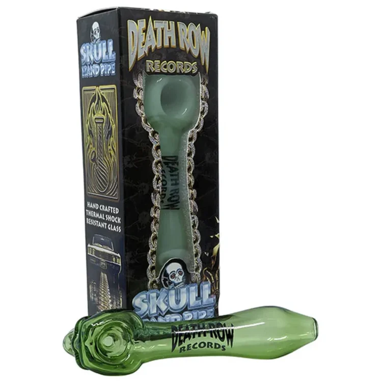 Death Row Records - Skull Hand Pipe Green 102 mm