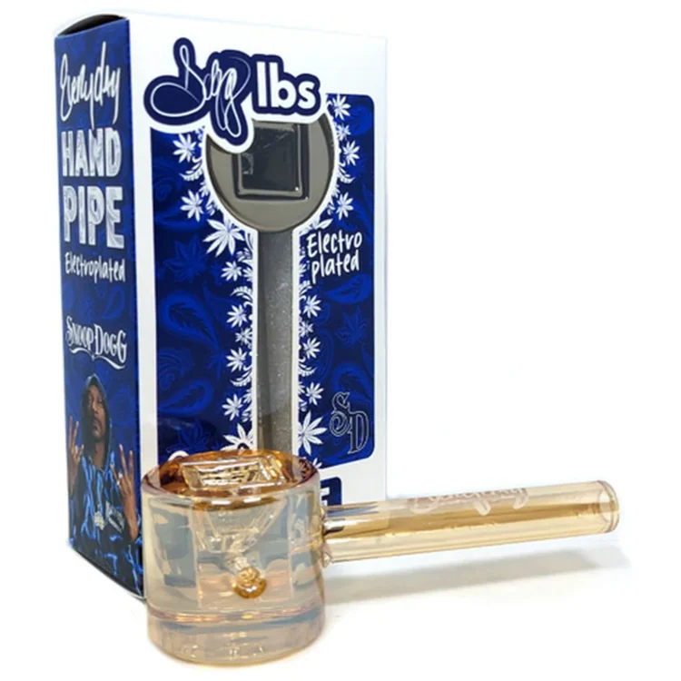 Dogg Lbs - Everyday Electro Plated Cylinder Hand Pipe Gold 102 mm