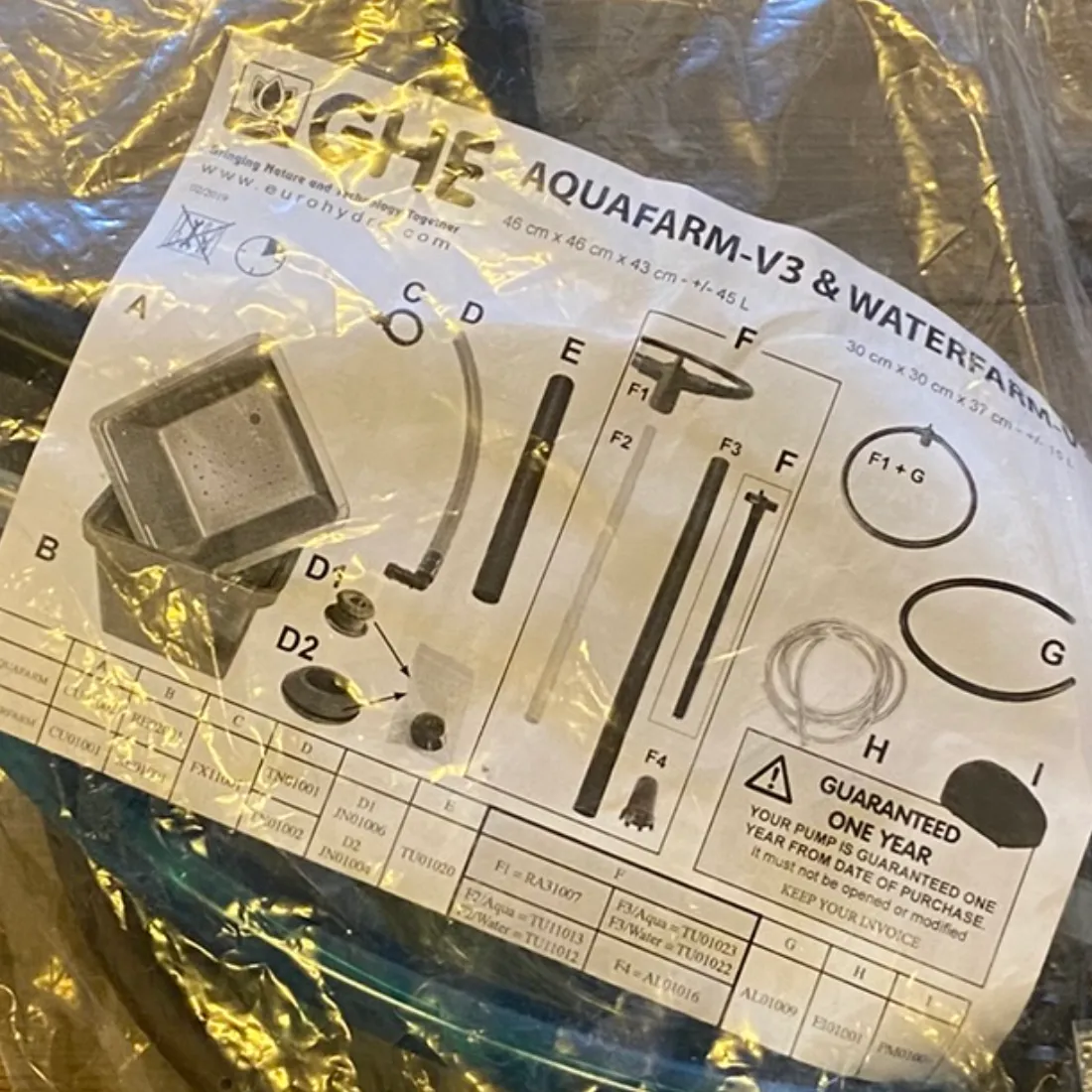 GHE Aqua- & Waterfarm V3 Set (Uden Potte)