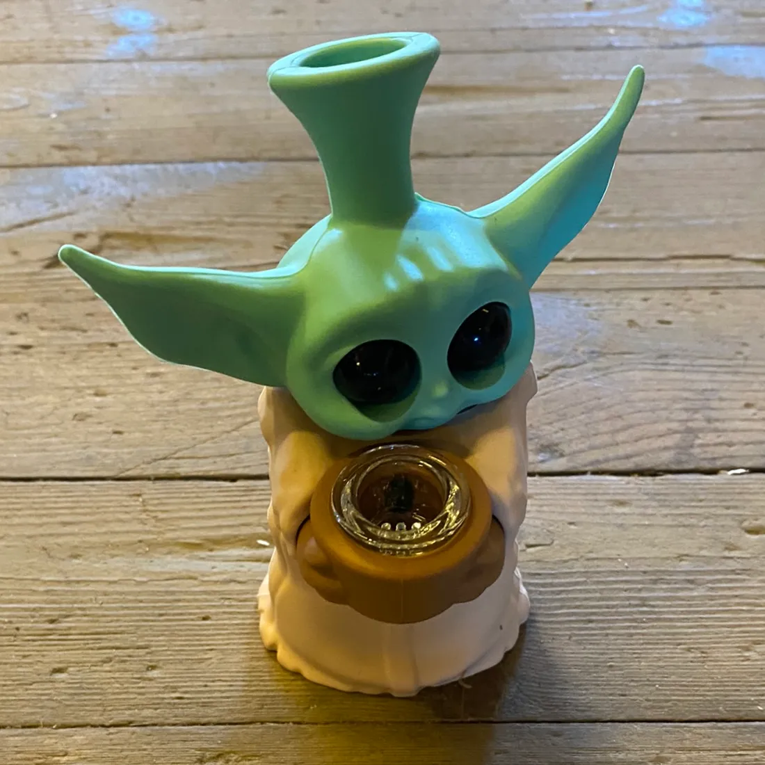 Grogu Silikone Bong Beige 15 cm (Udgået)