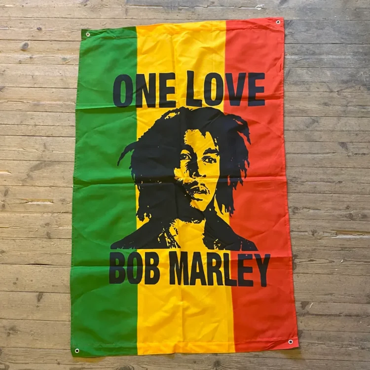 One Love Bob Marley Rasta Flag 75x118 (Udgået)