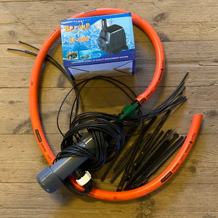 Vandingdrypsæt 10 dele m. Pumpe (Udgået)