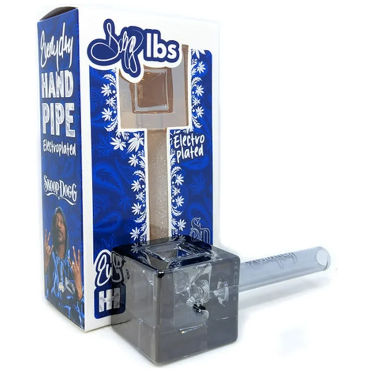 Dogg Lbs - Everyday Electro Plated Cube Hand Pipe Smoke 102 mm