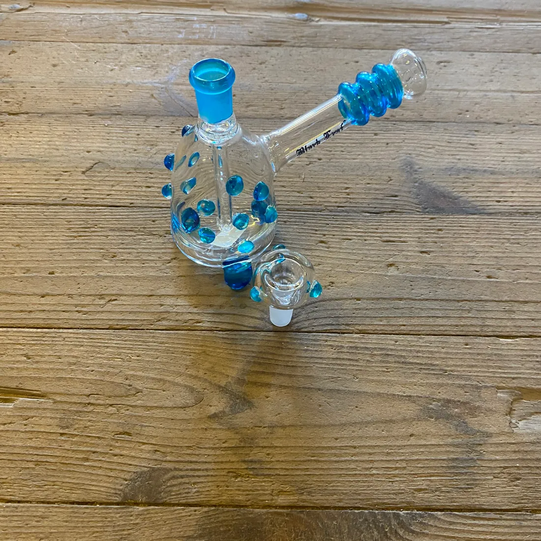 Black Leaf Feet Bong Blå 15 cm (Udgået)