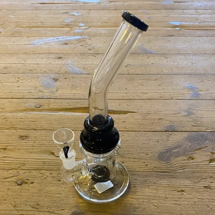 Black Leaf Mini Perc Bong 24 cm Sort (Udgået)