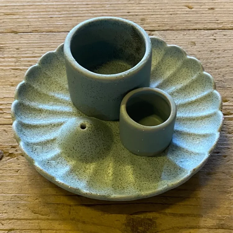Palo Santo Smudge Stick og Røgelsesholder Blå (Udgået)