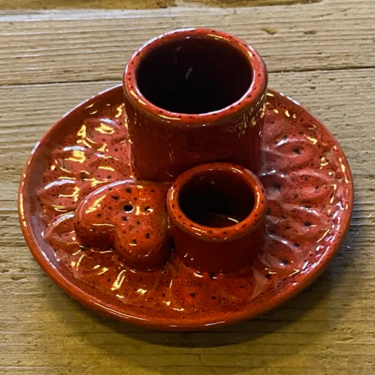 Palo Santo Smudge Stick og Røgelsesholder Rød (Udgået)