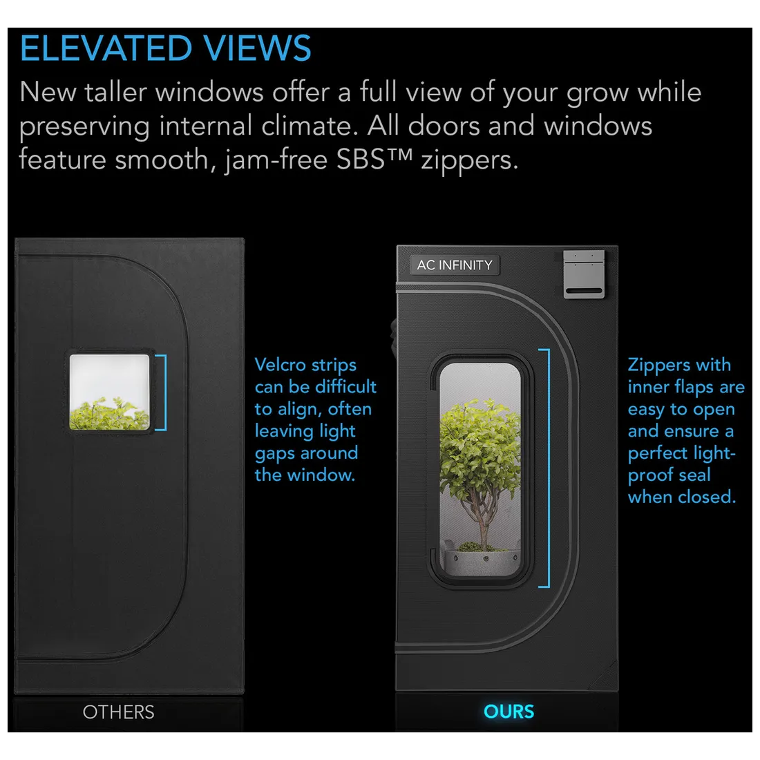 AC Infinity - CLOUDLAB 642 Advance Grow Tent (120x60x180) - Billede 4