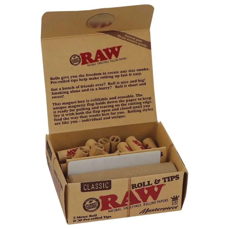 RAW - Pre-Rolled Filtertips + King Size Meterpapir