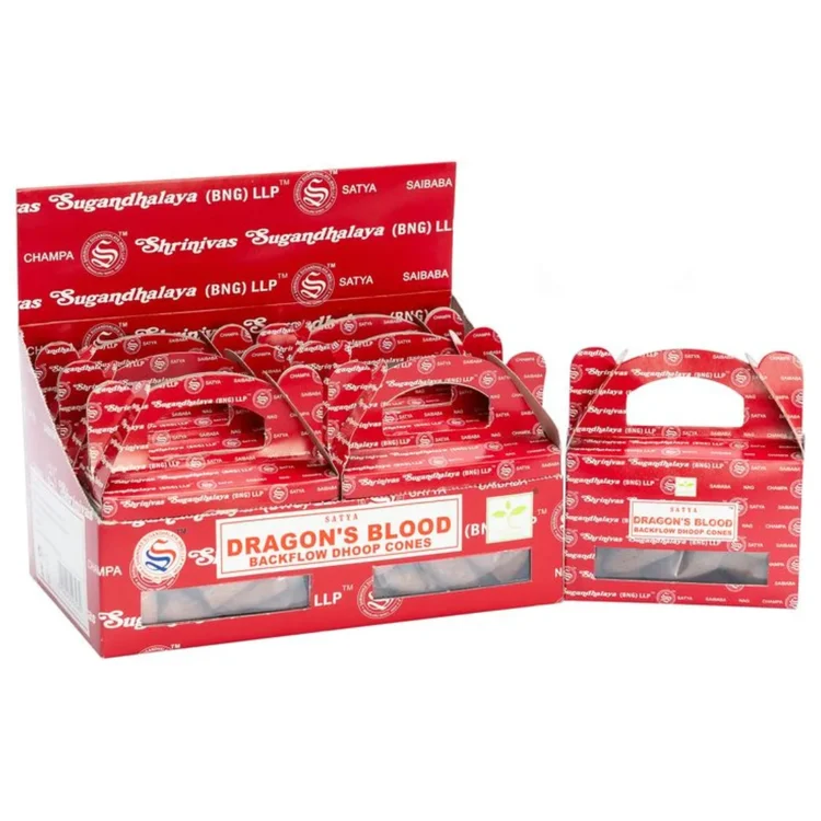 Satya - Dragon's Blood Backflow Dhoop Cones 40 stk