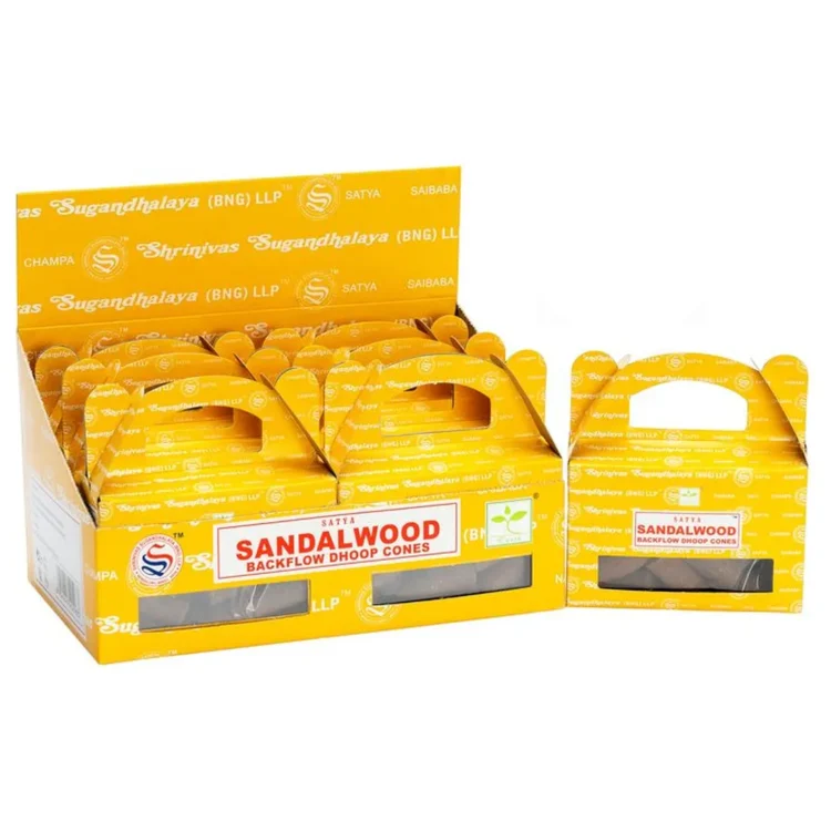 Satya - Sandal Wood Backflow Dhoop Cones 40 stk
