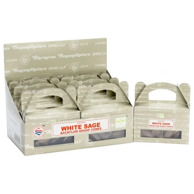 Satya - White Sage Backflow Dhoop Cones 40 stk