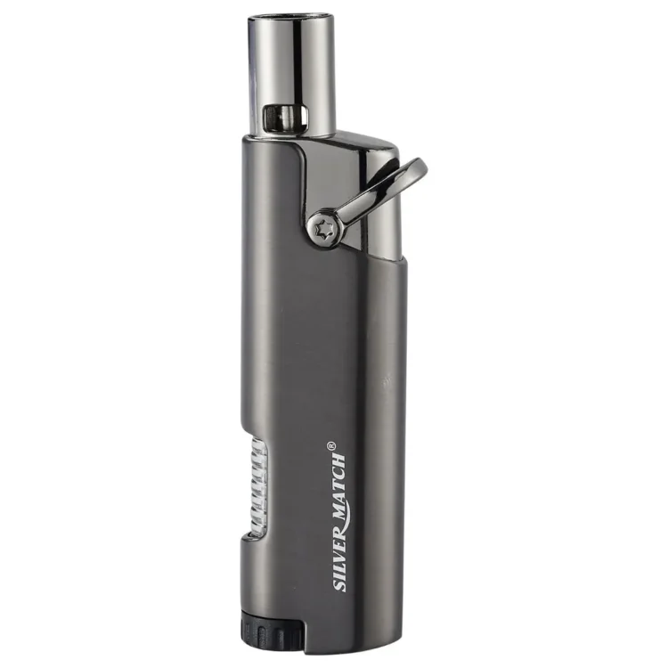 Silver Match - Single Dark Grey Jetflame Lighter