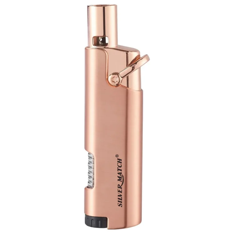 Silver Match - Single Rose Gold Jetflame Lighter