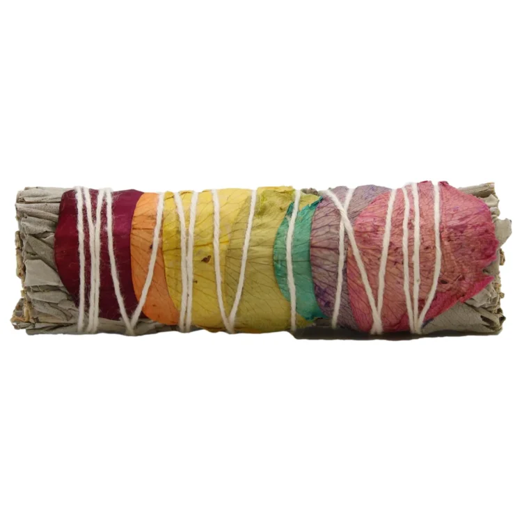 Smudge Stick - 7 Chakras Rose Petals Sage 10 cm