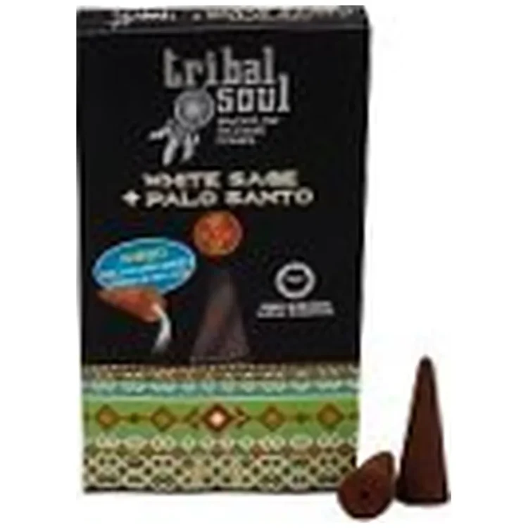 Tribal Soul - Hvid Salvie + Palo Santo Backflow Røgelse