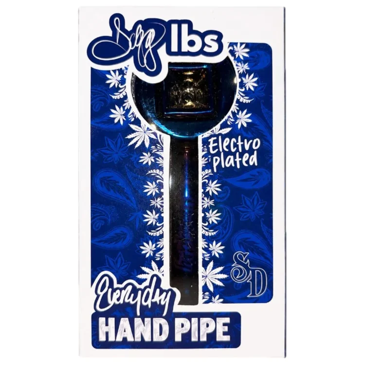 Dogg Lbs - Everyday Electro Plated Cylinder Hand Pipe Blue 102 mm