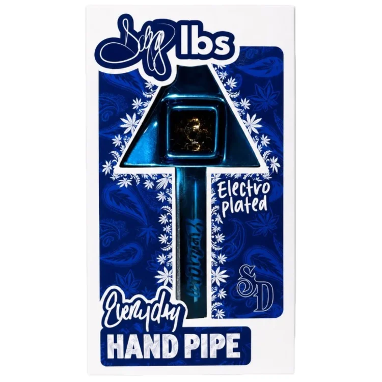 Dogg Lbs - Everyday Electro Plated Tri-Prism Hand Pipe Blue 102 mm