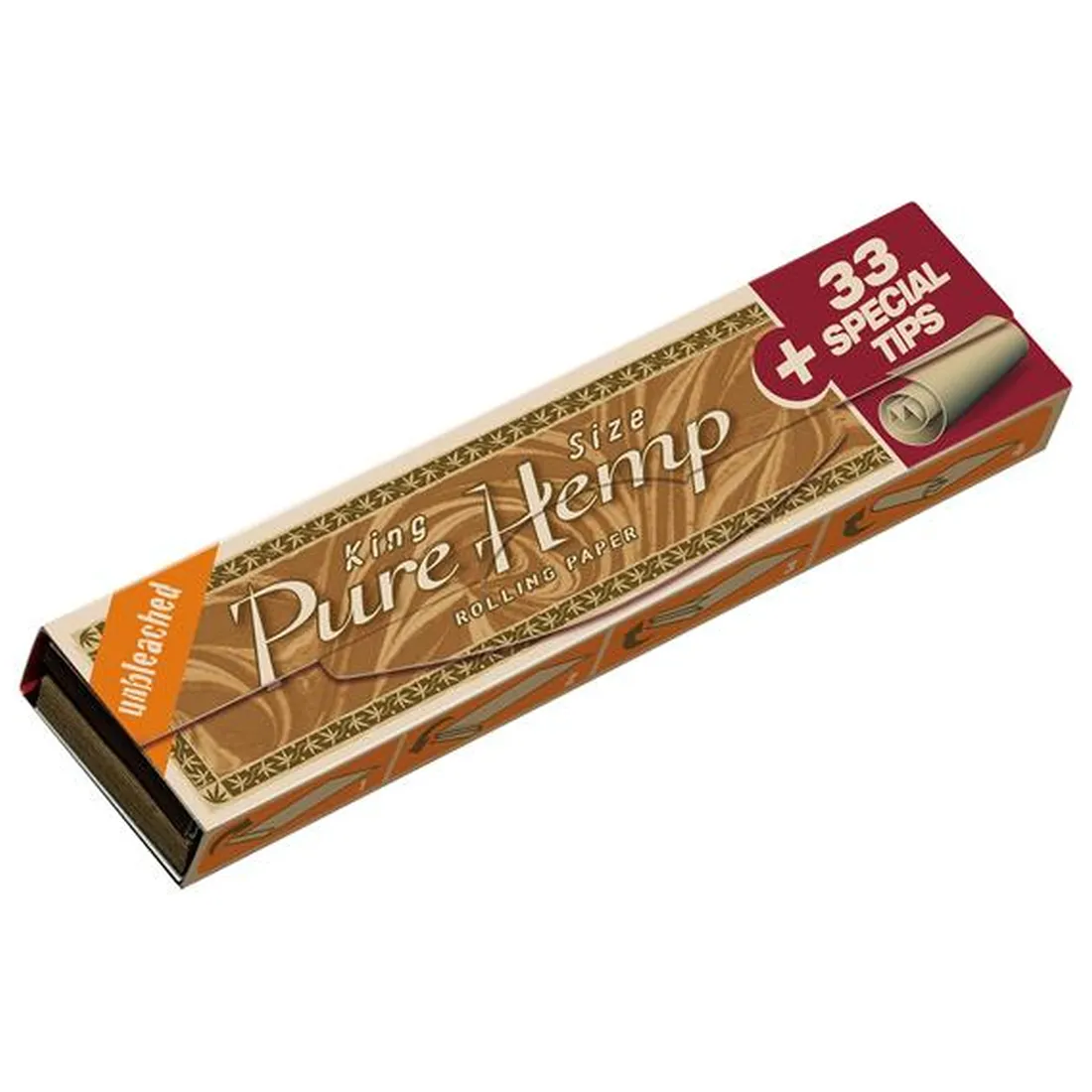 Pure Hemp - Unbleached King Size Slim m/ Filtertips - Billede 2