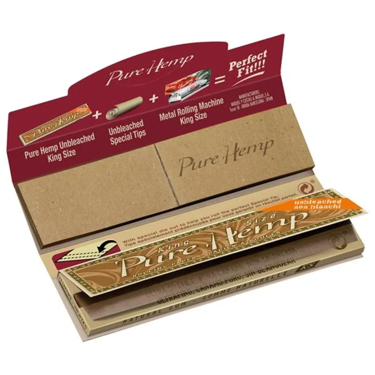 Pure Hemp - Unbleached King Size Slim m/ Filtertips
