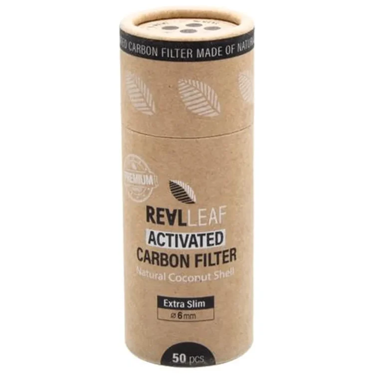 Real Leaf - Activated Charcoal Filters (6 mm) 50 stk