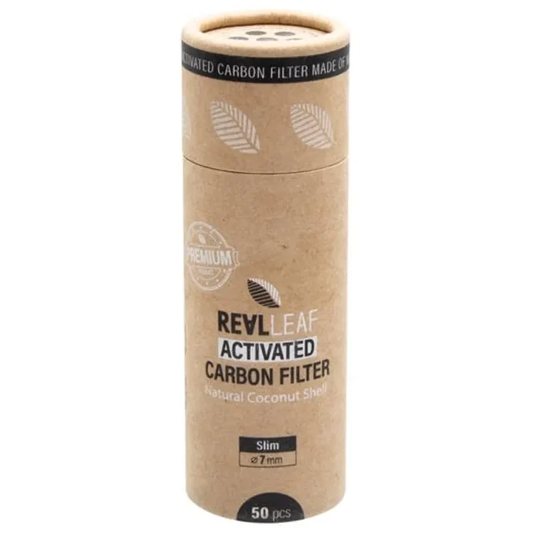 Real Leaf - Activated Charcoal Filters (7 mm) 50 stk