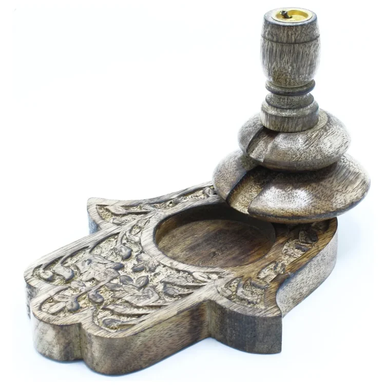 WBF - Mango Wood Backflow Burner Hamsa