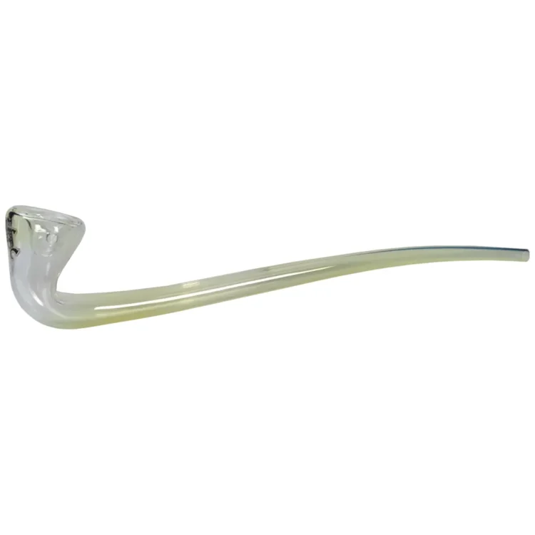 Black Leaf Gandalf Smoking Pipe Clear 300 mm i glas med højt hoved og et langt, smalt mundstykke, der buer let.