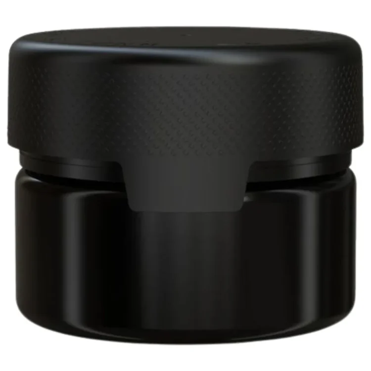 Chubby Gorilla Aviator CR XL Container Black 220 ml med glat, blank side og mat låg med fint gribemønster og bred tap foran.